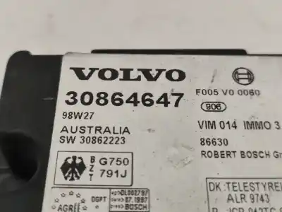 Автозапчастина б/у блок управління іммобілізатором для volvo v40 combi (vw) 1.9 td gasóleo 1997 5p посилання на oem iam 30864647  