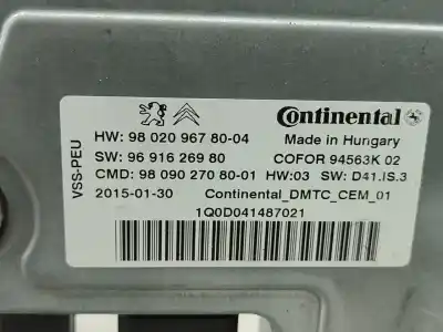 Автозапчастина б/у електронний модуль для peugeot 308 sw ii (lc_, lj_, lr_, lx_, l4_) 1.6 hdi / bluehdi 115 (lcbhxm lcbhxt) посилання на oem iam 9802096780  