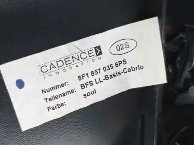 Автозапчастина б/у бардачок для audi a5 cabriolet (8f7) 3.0 tdi quattro посилання на oem iam 8f1857035  