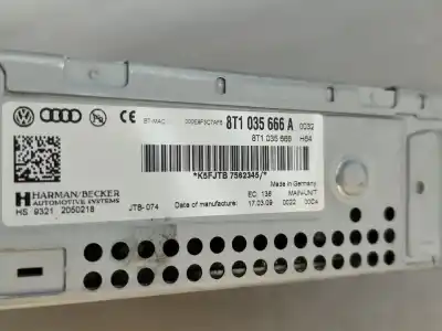 Second-hand car spare part audio system / radio cd for audi a5 cabriolet (8f7) 3.0 tdi quattro oem iam references 8t1035666a  