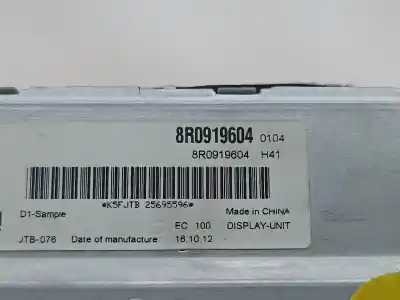 Second-hand car spare part multifunction display for audi a4 b8 avant (8k5) 2.0 tdi oem iam references 8r0919604  