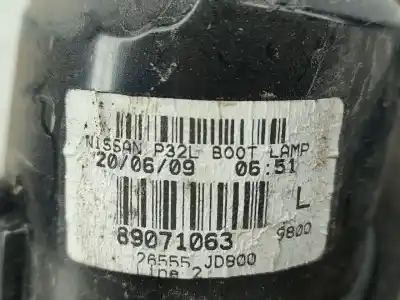 Second-hand car spare part left tailgate door light for nissan qashqai / qashqai +2 i (j10, nj10, jj10e) 1.5 dci oem iam references 89071063  