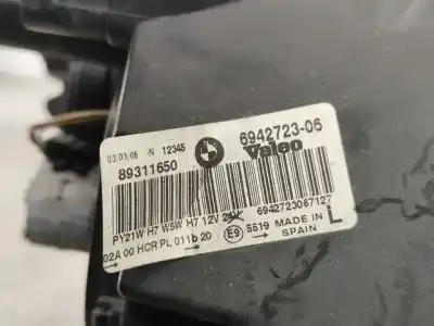 Second-hand car spare part left headlight for bmw 3 touring (e91) 330 d oem iam references 89311650 / ingles  