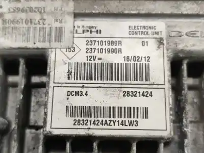 Автозапчасти б/у блок управления двигателем за renault kangoo express (fw0/1_) 1.5 dci 75 (fw07 fw10 fw04) ссылки oem iam 237101989r  