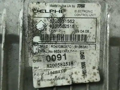 Автозапчастина б/у ебу контролер двигуна для renault kangoo express (fc0/1_) 1.5 dci (fc1e) посилання на oem iam 8200582518  