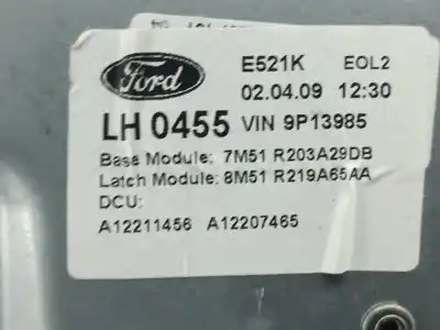 Second-hand car spare part driver left window regulator for ford focus c-max (dm2) 1.8 tdci oem iam references 7m51r045h17a  