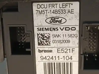 Gebrauchtes Autoersatzteil vorderer linker fenstermotor zum ford c-max (dm2) 1.8 tdci oem-iam-referenzen 7m5t14b533ae  