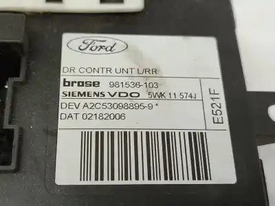 Pièce détachée automobile d'occasion moteur lève vitre arrière gauche pour ford c-max (dm2) 2.0 tdci références oem iam 3m51r27001  