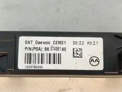 Автозапчасти б/у многофункциональный дисплей за citroen c4 cactus van (0b_, 0p_) bluehdi 100 ссылки oem iam 9807496180  