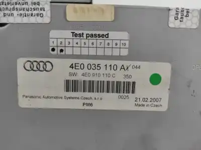 Автозапчасти б/у аудиосистема / радио cd за audi a6 c6 avant (4f5) 3.0 tdi quattro ссылки oem iam 4e0035110a  