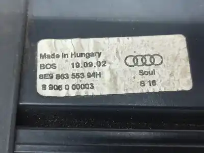 Pezzo di ricambio per auto di seconda mano vassoio posteriore per audi a4 avant (8e5) 1.8 20v riferimenti oem iam 8e9863553  