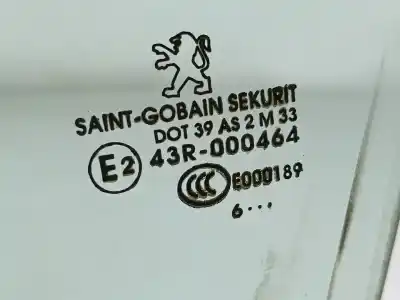 Автозапчастина б/у скло передніх дверей ліве для peugeot 207/207+ (wa_, wc_) 1.4 hdi посилання на oem iam 43r000464  