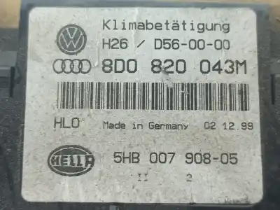 Peça sobressalente para automóvel em segunda mão comando de sofagem (chauffage / ar condicionado) por audi a4 b5 avant (8d5) 2.5 tdi referências oem iam 8d0820043m   Peça sobressalente para automóvel em segunda mão comando de sofagem (chauffage / ar condicionado) por audi a4 b5 avant (8d5) 2.5 tdi referências oem iam 8d0820043m