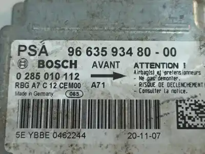 Автозапчасти б/у блок управления подушками безопасности за peugeot 207 (wa_, wc_) 1.6 hdi ссылки oem iam 9663593480  