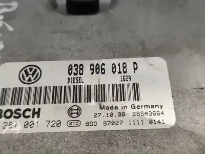 Автозапчастина б/у ебу контролер двигуна для volkswagen passat variant (3b5) 1.9 tdi посилання на oem iam 038906018p  