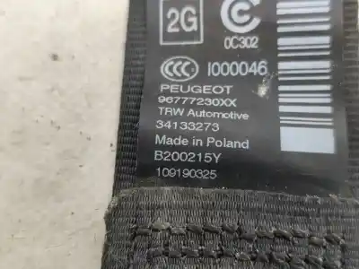 Автозапчастина б/у задній лівий ремін безпеки для peugeot 308 sw ii (lc_, lj_, lr_, lx_, l4_) 1.6 hdi / bluehdi 115 (lcbhxm lcbhxt) посилання на oem iam 96772330xx  