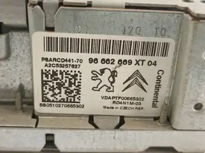 Pezzo di ricambio per auto di seconda mano impianto audio / radio cd per peugeot 207/207+ (wa_, wc_) 1.4 hdi riferimenti oem iam 96662669xt  