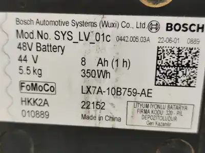 Piesă de schimb auto la mâna a doua baterie pentru ford puma (j2k, cf7) 1.0 ecoboost mhev híbrido (gasolina) 2021 5p referințe oem iam lx7a10b759ae  