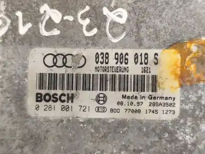 Автозапчастина б/у ебу контролер двигуна для audi a4 b5 avant (8d5) 1.9 tdi посилання на oem iam 038906018s  