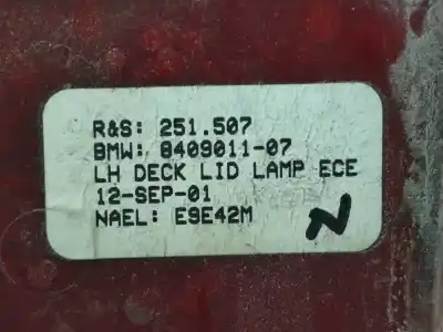 Second-hand car spare part left tailgate door light for bmw x5 (e53) 3.0d oem iam references 840901107  