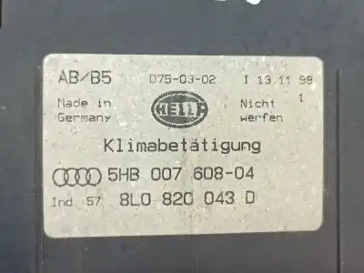 Peça sobressalente para automóvel em segunda mão comando de sofagem (chauffage / ar condicionado) por audi a3 (8l1) 1.6 referências oem iam 8l0820043d  