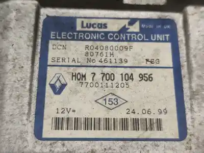 Автозапчастина б/у ебу контролер двигуна для renault clio ii fase i (b/cb0) (1998->) 1.9 d (b/cb0e) посилання на oem iam 7700104956  