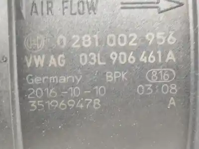 Piesă de schimb auto la mâna a doua debitmetru pentru skoda superb iii hatchback (3v3) 2.0 tdi gasóleo 2017 4p referințe oem iam 03l906461a  