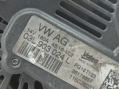 Piesă de schimb auto la mâna a doua alternator pentru skoda superb iii hatchback (3v3) 2.0 tdi gasóleo 2017 4p referințe oem iam 03l903024l  