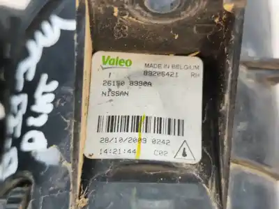 Second-hand car spare part right fog light for nissan qashqai / qashqai +2 i (j10, nj10, jj10e) 2.0 oem iam references 261508990a  