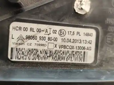 Second-hand car spare part left headlight for citroen ds5 (kf_) 6210r gasóleo 2013 5p oem iam references 9806093080  