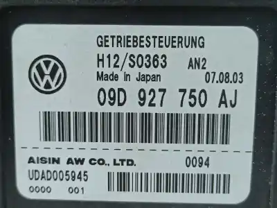 Автозапчастина б/у блок управління акпп для porsche cayenne (9pa) s 4.5 gasóleo 2004 5p посилання на oem iam 09d927750aj  