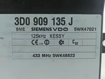 Автозапчастина б/у ебу контролер двигуна для porsche cayenne (9pa) s 4.5 gasóleo 2004 5p посилання на oem iam 3d0909135j 5wk48823  