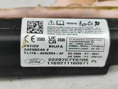 Автозапчастина б/у правий шторковий airbag для ford puma (j2k, cf7) 1.0 ecoboost mhev híbrido (gasolina) 2021 5p посилання на oem iam l1tba042d94af  