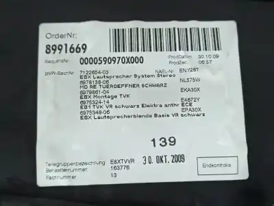 Peça sobressalente para automóvel em segunda mão moldagem por bmw 1 (e81) 118 d referências oem iam   