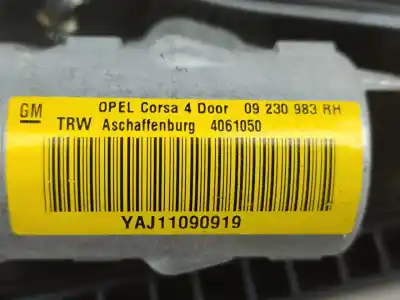 Автозапчастина б/у передня права подушка безопасности для opel corsa c (x01) 1.2 (f08, f68) посилання на oem iam 09230983rh  