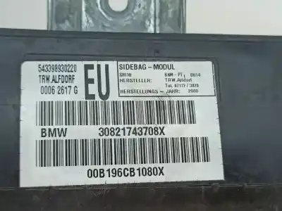Peça sobressalente para automóvel em segunda mão airbag frontal lado esquerdo por bmw 3 touring (e46) 320 d referências oem iam 30821743708x  