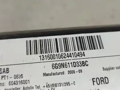 Автозапчасти б/у передняя левая подушка безопасности за ford s-max (wa6) 2.0 tdci ссылки oem iam 6g9n611d33bc  