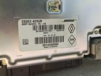 Автозапчастина б/у аудіопідсилювач для renault talisman grandtour (kp_) 1.6 dci 130 посилання на oem iam 280634295r  