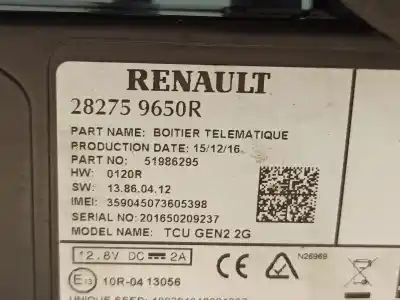 Second-hand car spare part ecu engine control for renault zoe (bfm_) electric (bfme) elétrico 2016 5p oem iam references 282759650r  