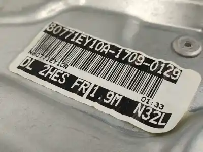 Second-hand car spare part driver left window regulator for nissan qashqai / qashqai +2 i (j10, nj10, jj10e) 1.5 dci oem iam references 80771ey10a  