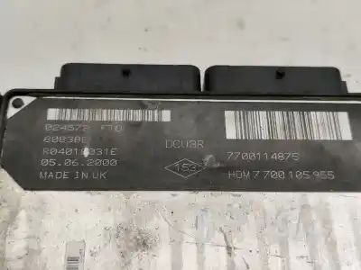Second-hand car spare part ecu engine control for renault clio ii fase i (b/cb0) (1998->) 1.9 d (b/cb0e) oem iam references 7700114875  