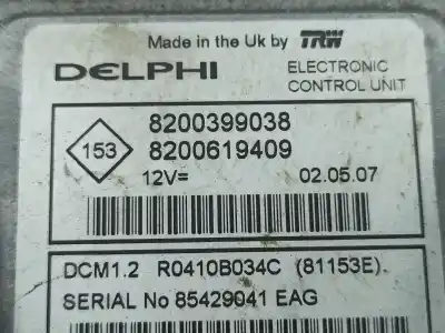 Pezzo di ricambio per auto di seconda mano centralina motore per renault megane ii break (km0/1_) 1.5 dci (km02. km13) gasóleo 2004 5p riferimenti oem iam 8200399038   Pezzo di ricambio per auto di seconda mano centralina motore per renault megane ii break (km0/1_) 1.5 dci (km02. km13) gasóleo 2004 5p riferimenti oem iam 8200399038