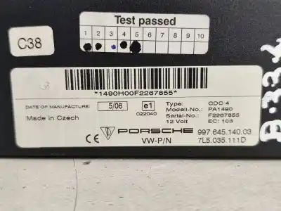 İkinci el araba yedek parçası ses sistemi / radyo cd için porsche cayenne (typ 9pa) 3.2 v6 cat oem iam referansları 7l5035111d  
