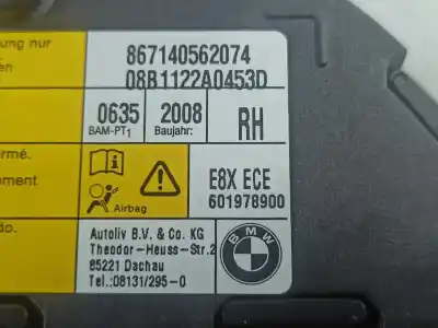 Peça sobressalente para automóvel em segunda mão airbag dianteiro direito por bmw 1 coupé (e82) 120 d referências oem iam 601978900  