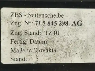 Автозапчасти б/у стекло задней правой двери за porsche cayenne (9pa) s 4.5 gasóleo 2004 5p ссылки oem iam 43r001090  