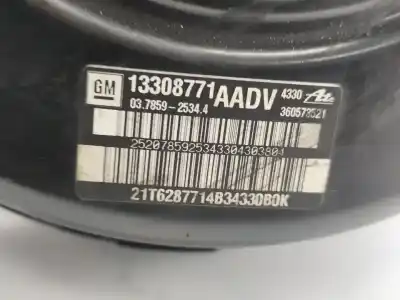Автозапчастина б/у гальмівний серво для opel zafira tourer c (p12) 2.0 cdti (75) посилання на oem iam 13308771  