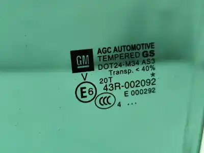 Автозапчастина б/у скло двері задне ліво для opel zafira tourer c (p12) 2.0 cdti (75) посилання на oem iam 43r002092  