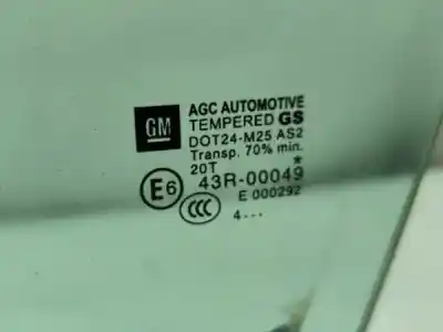 Автозапчастина б/у скло передніх дверей ліве для opel zafira tourer c (p12) 2.0 cdti (75) посилання на oem iam 43r00049  