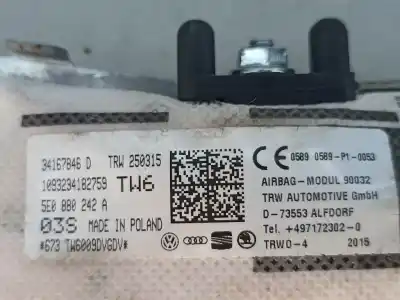 Автозапчастина б/у передня права подушка безопасности для skoda octavia iii break (5e5) 1528 ak gasóleo 2015 5p посилання на oem iam 5e0880242a  
