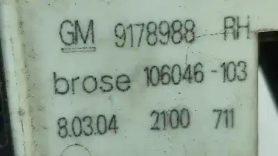 Автозапчасти б/у регулятор стекла переднего правого за opel vectra c gts (z02) 1.9 cdti (f68) ссылки oem iam 9178986  